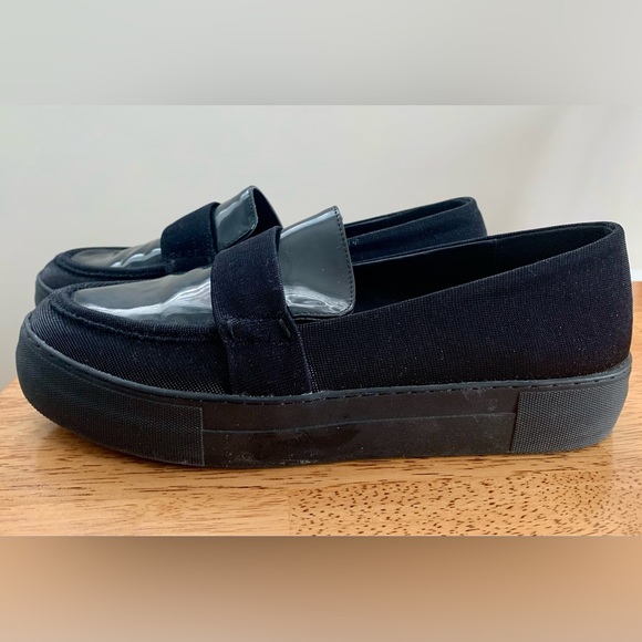 Nine West Black Metallic Platform Loafers - Picture 4 of 8